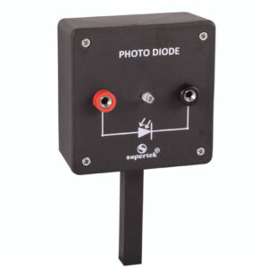 Photodiode Module Holder with Square Rod Mount and Connection Terminals – Physics Lab Accessory by Supertek