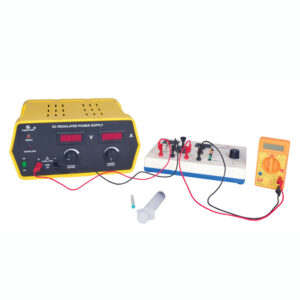 Planck Constant Experiment apparatus demonstrating the photoelectric effect with LEDs, used in physics labs across Indian educational institutions