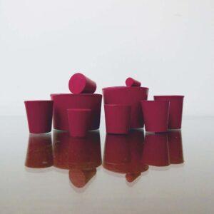 Rubber Stoppers Solid Assorted Pack of 100